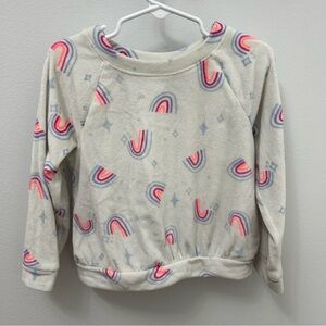 Cat & Jack Cream Rainbow Sweatshirt - 4T